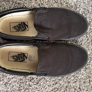 Vans Black Slip-On Canvas Loafers